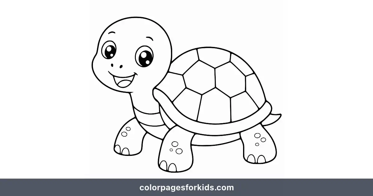 Free Little Turtle Coloring Page – Color Online or Print · Color Pages ...